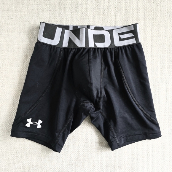 UNDER ARMOUR Diamond Sliding Shorts Baseball COMPRESSION Black Cup Youth Small - Picture 4 of 6